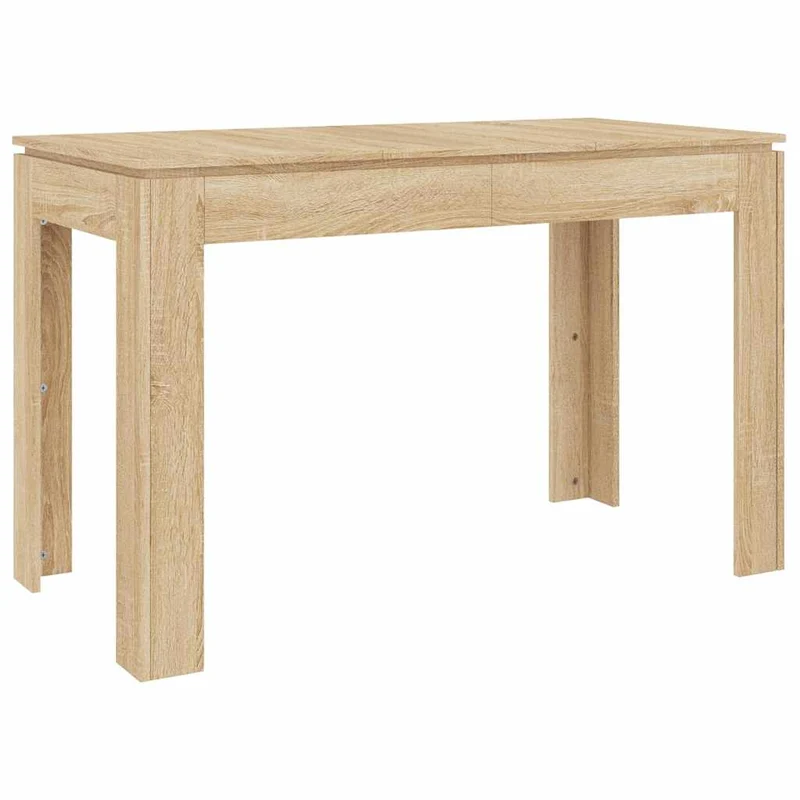 Table de salle à manger design moderne 120 x 60 x 76 cm bois d'ingénierie couleur chêne DEC036846