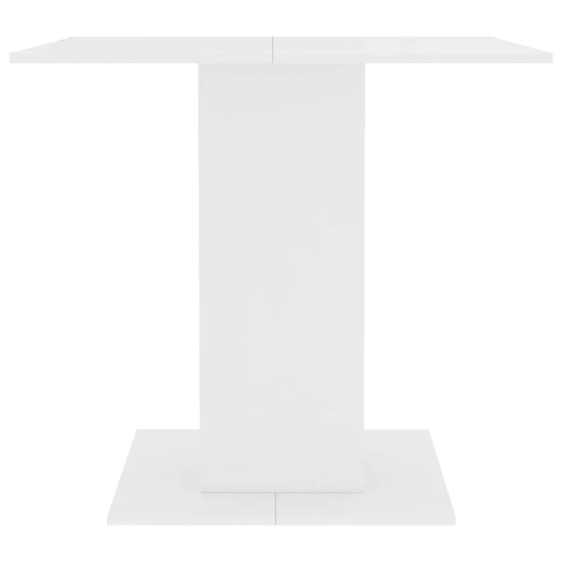 Table de salle à manger design moderne 80 x 80 x 75 cm bois d'ingénierie blanc DEC036764