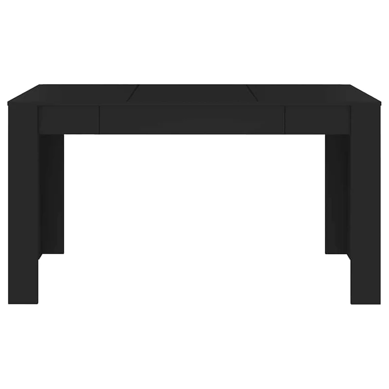 Table de salle à manger design simple 140 x 74,5 x 76 cm aggloméré noir DEC036644