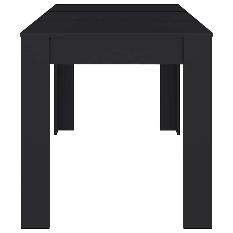 Table de salle à manger design simple 140 x 74,5 x 76 cm aggloméré noir DEC036644