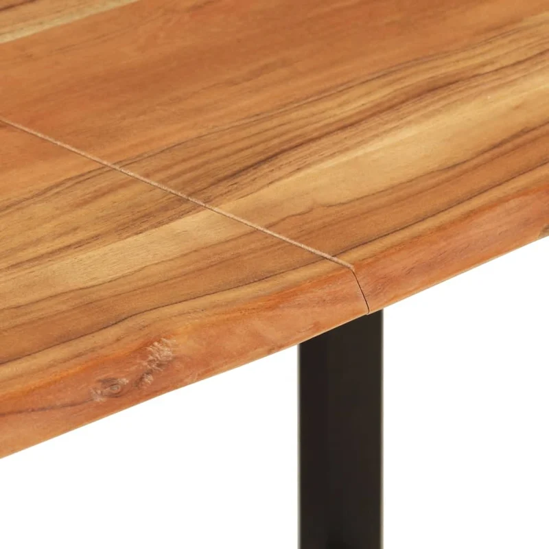 Table de salle à manger design industriel 140 x 70 x 76 cm bois d'acacia et acier DEC036603