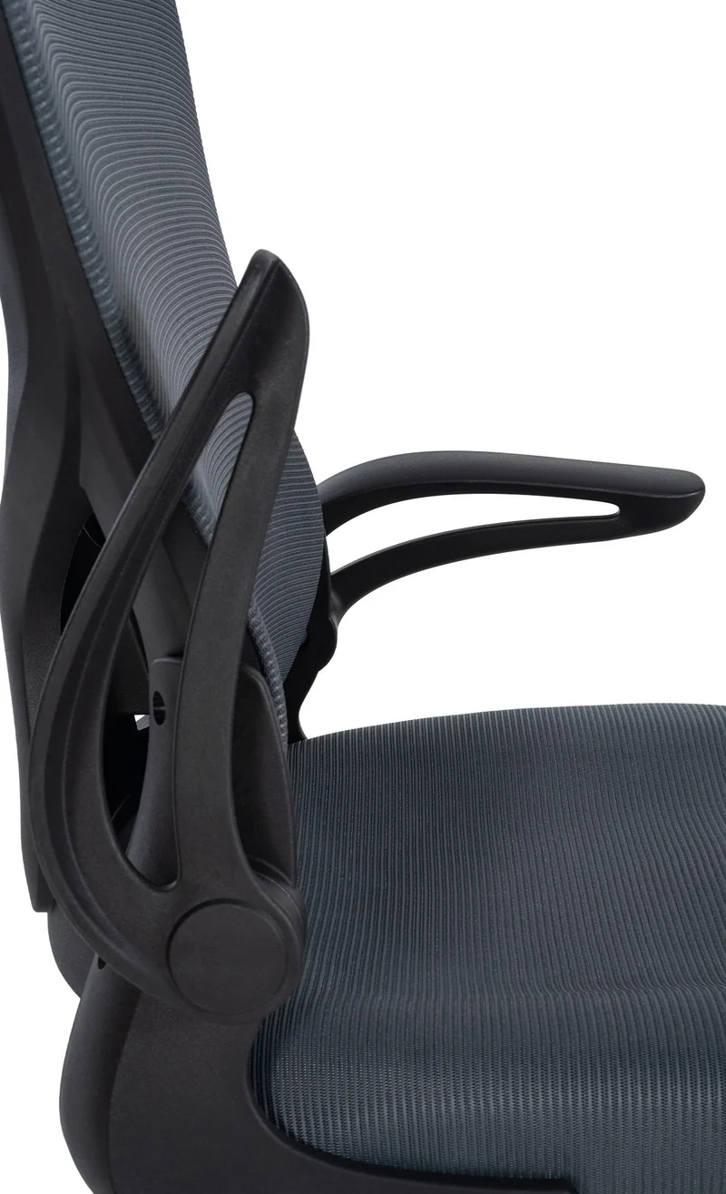 Chaise de bureau ergonomique dossier en maille gris design moderne hauteur réglable BUR10665