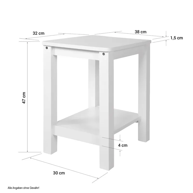 Lot de 2 tables de chevet tabourets modernes et intemporels en bois naturel MOC06020