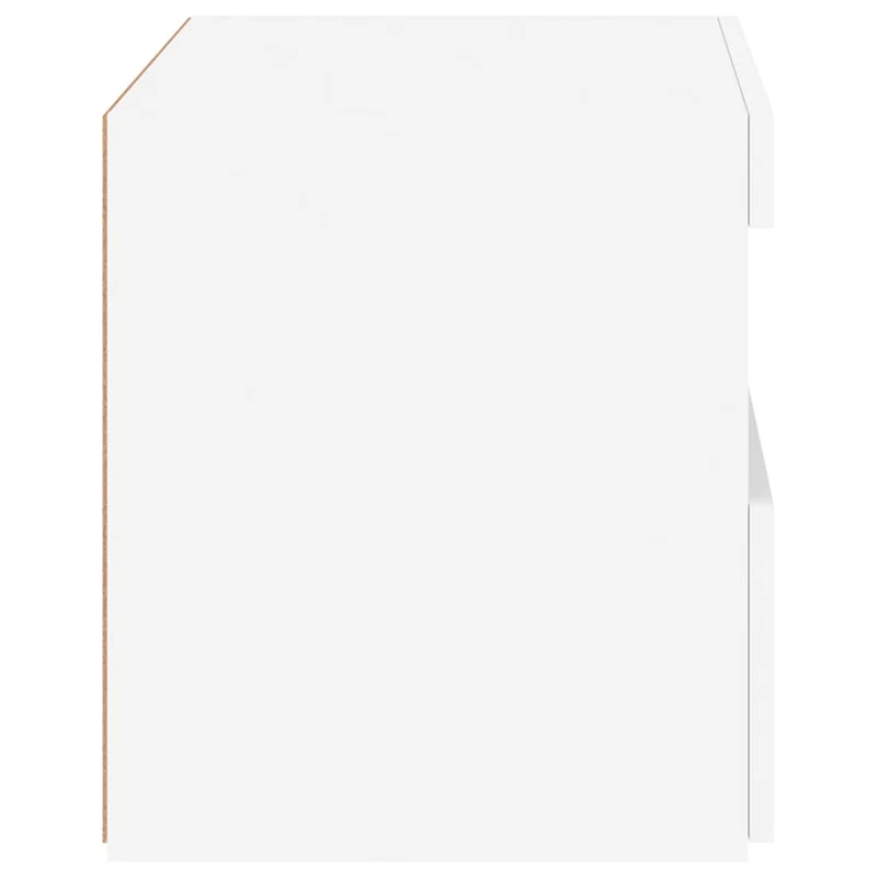 Lot de 2 tables de chevet avec lumières LED et tiroir 50 x 40 x 45 cm bois d'ingénierie blanc DEC035932