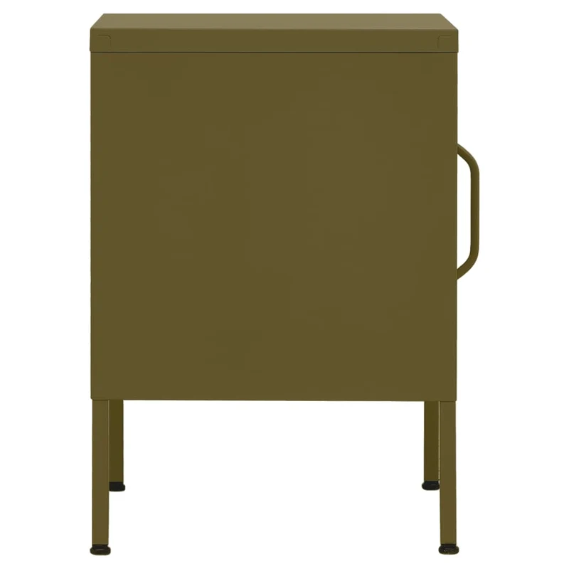 Lot de 2 tables de chevet avec compartiment avec porte 35 x 35 x 51 cm acier vert DEC035761