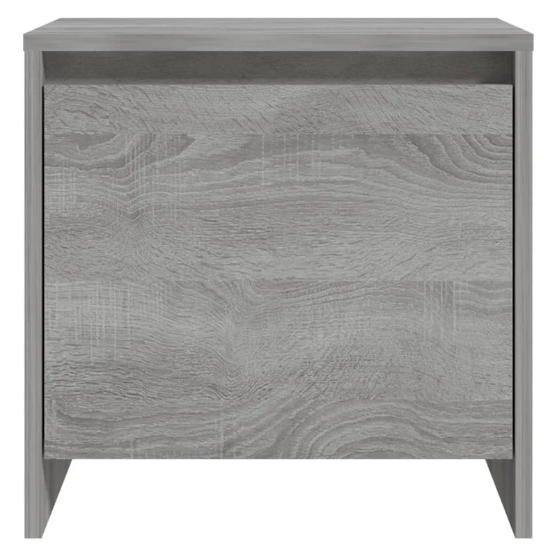 Table de chevet avec compartiment avec porte 45 x 34 x 44,5 cm bois d'ingénierie gris DEC034670