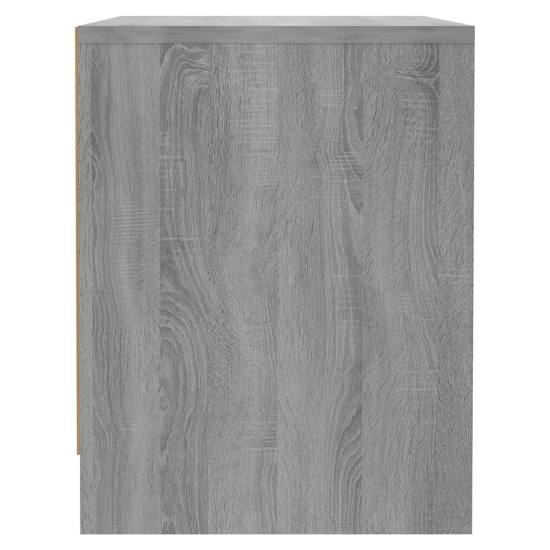 Table de chevet avec compartiment avec porte 45 x 34 x 44,5 cm bois d'ingénierie gris DEC034670