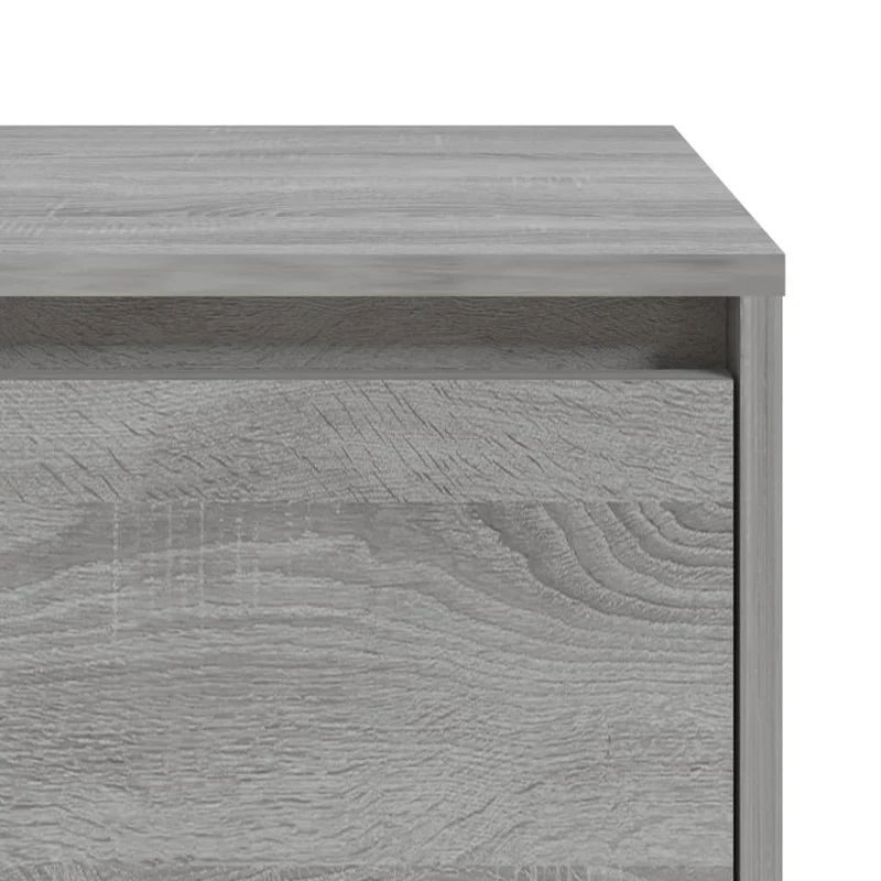 Table de chevet avec compartiment avec porte 45 x 34 x 44,5 cm bois d'ingénierie gris DEC034670