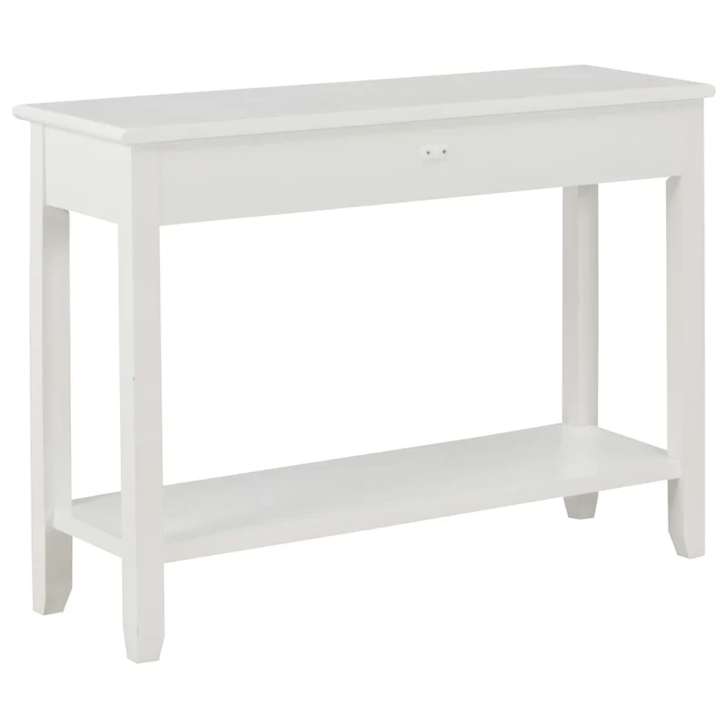 Table console meuble d'entrée avec tiroirs 110 x 35 x 80 cm MDF blanc DEC031688