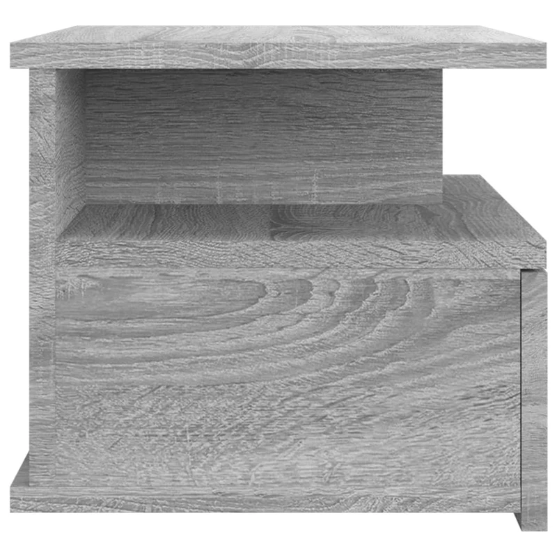Lot de 2 tables de chevet avec 1 tiroir et compartiments ouverts 40 x 31 x 27 cm bois d'ingénierie gris DEC036001