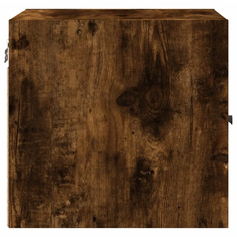 Lot de 2 tables de chevet avec portes vitrées 35 x 37 x 35 cm bois d'ingénierie marron et verre DEC035974