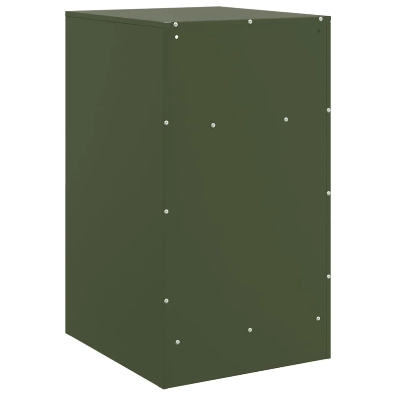 Lot de 2 tables de chevet avec compartiment avec porte 34,5 x 39 x 62 cm acier vert DEC035759
