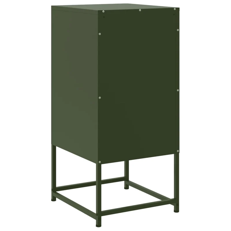 Lot de 2 tables de chevet avec 3 tiroirs 36 x 39 x 78 cm acier vert DEC035774