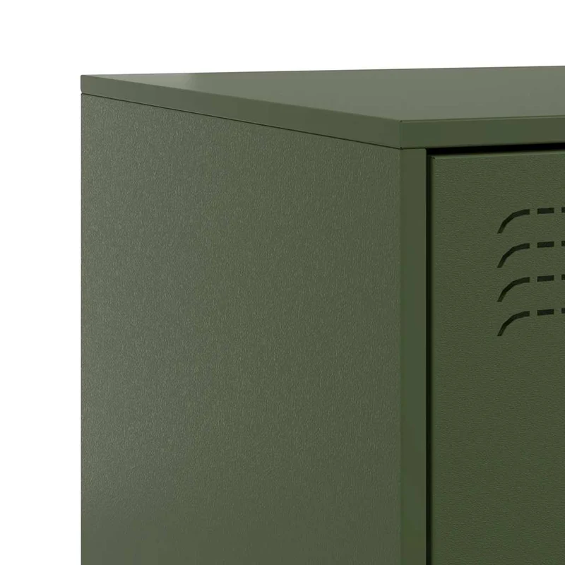 Lot de 2 tables de chevet avec 3 tiroirs 34,5 x 39 x 62 cm acier vert DEC035760