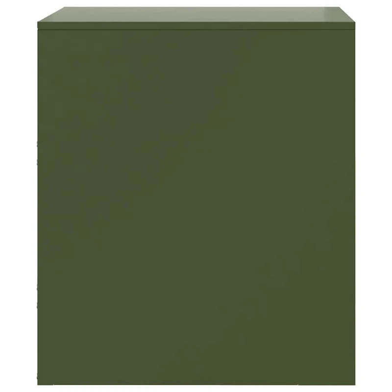 Lot de 2 tables de chevet avec deux tiroirs 34,5 x 39 x 44 cm acier vert DEC035755