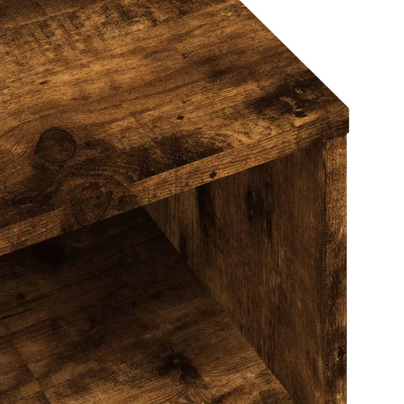 Table de chevet avec étagère 40 x 30 x 30 cm bois d'ingénierie marron DEC033552