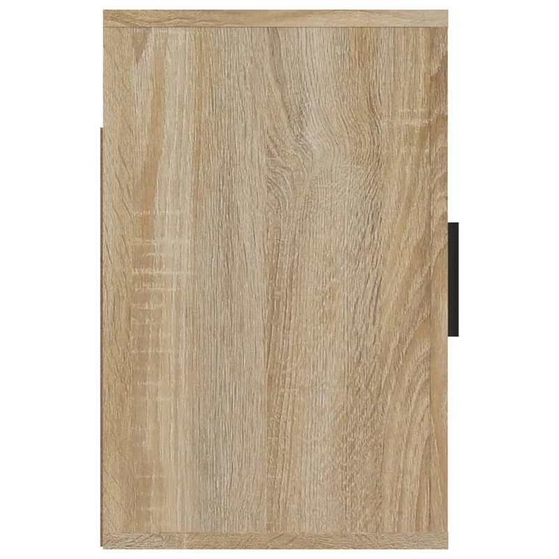 Lot de 2 tables de chevet murales compartiment avec porte 50 x 30 x 47 cm bois d'ingénierie couleur chêne DEC036074