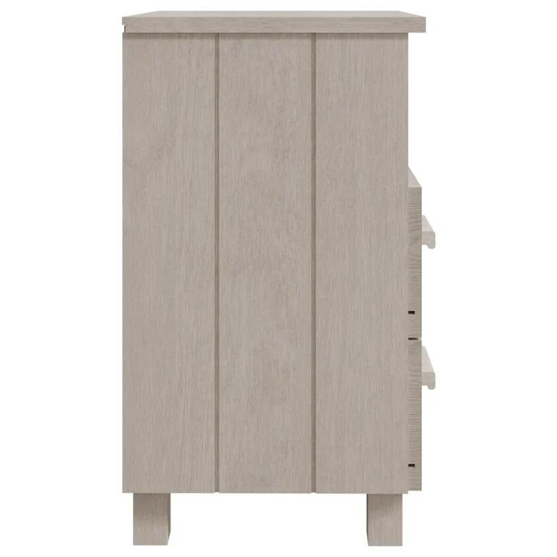 Lot de 2 tables de chevet avec deux tiroirs et compartiment ouvert 40 x 35 x 62 cm MDF blanc DEC036005