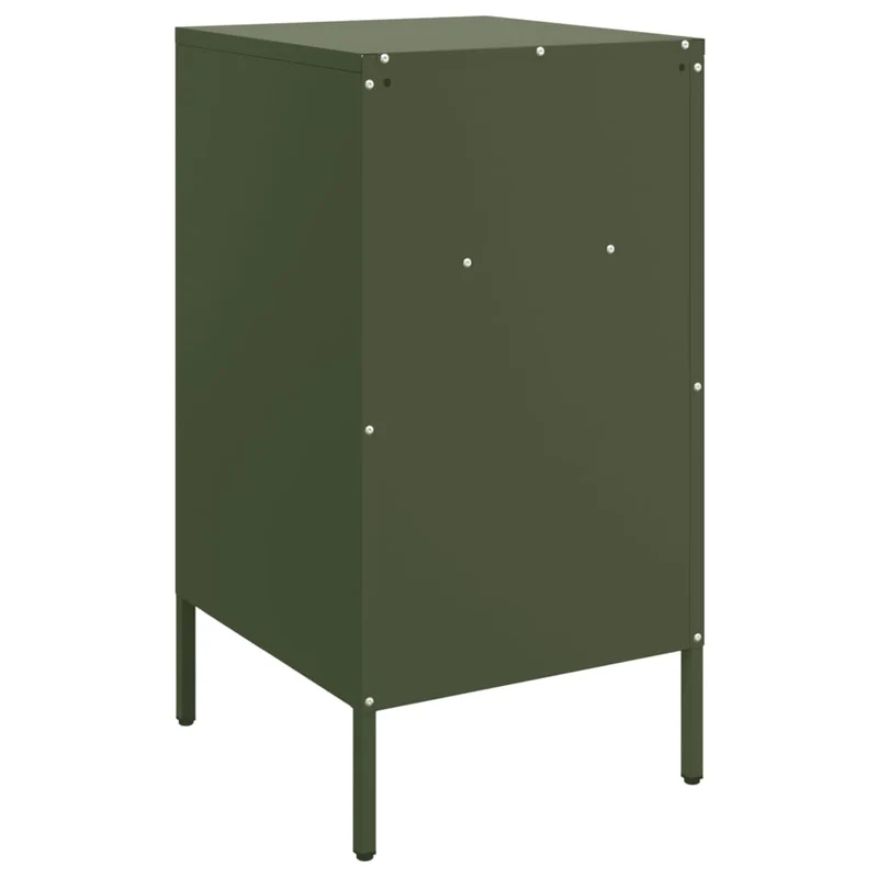 Lot de 2 tables de chevet avec 3 tiroirs 36 x 39 x 68 cm acier vert DEC035773