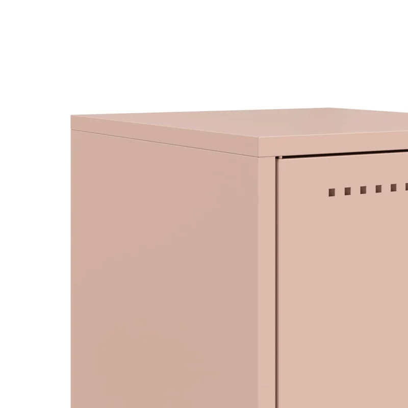 Lot de 2 tables de chevet avec 3 tiroirs 36 x 39 x 78 cm acier rose DEC035639