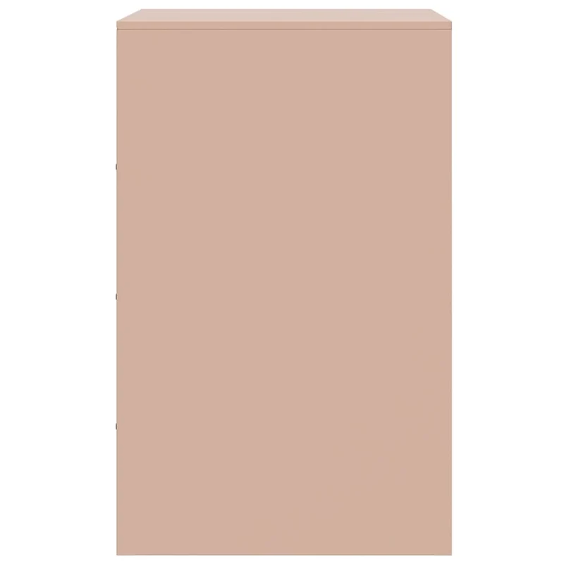 Lot de 2 tables de chevet avec 3 tiroirs 34,5 x 39 x 62 cm acier rose DEC035625