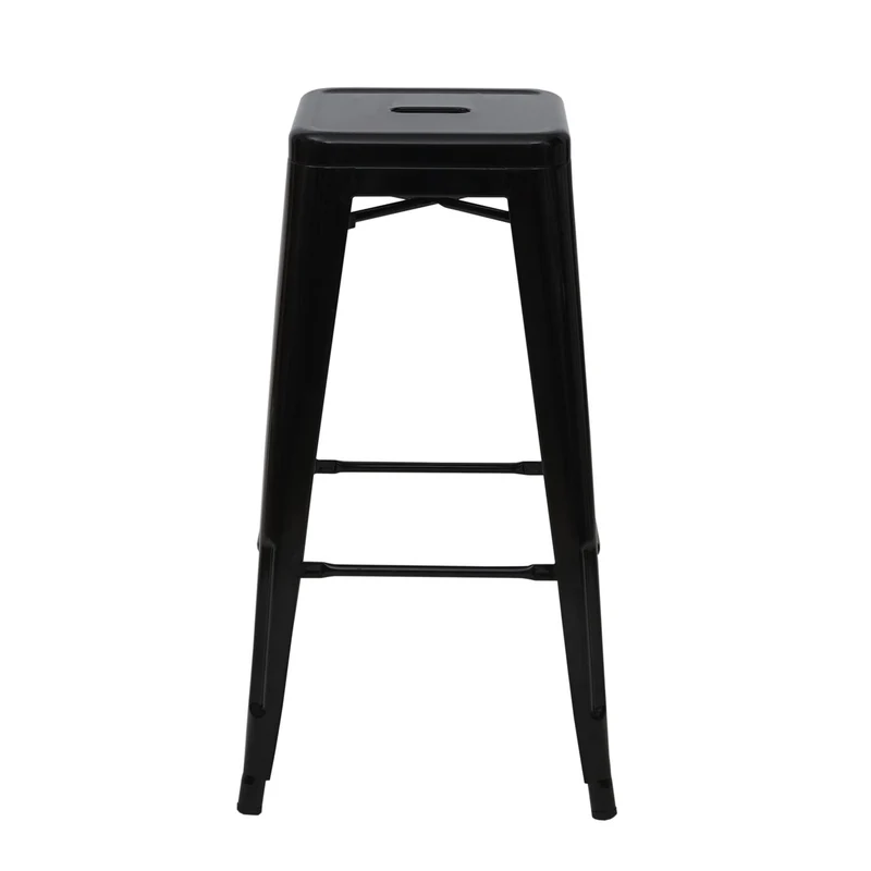 4x tabourets de bar design industriel en métal empilable noir 04_0005227