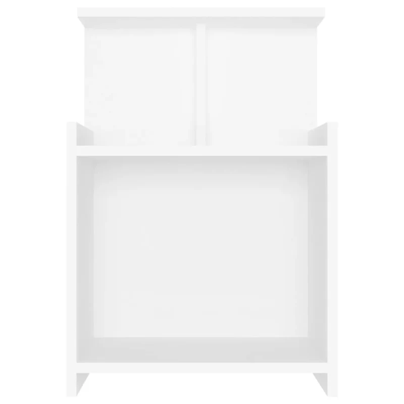 Table de chevet avec 3 étagères ouvertes 40 x 35 x 60 cm aggloméré blanc DEC033376