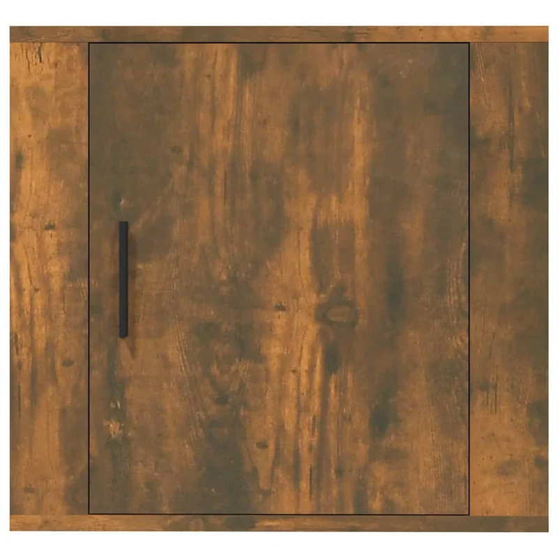 Lot de 2 tables de chevet murales avec compartiment avec porte 50 x 30 x 47 cm bois d'ingénierie marron DEC036051