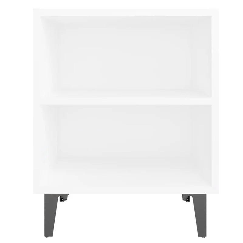 Table de chevet avec compartiment ouvert 40 x 30 x 50 cm bois d'ingénierie blanc DEC033227