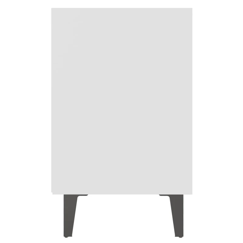 Table de chevet avec compartiment ouvert 40 x 30 x 50 cm bois d'ingénierie blanc DEC033227