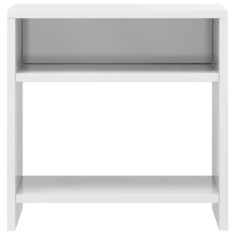 Lot de 2 tables de chevet avec compartiment ouvert 40 x 30 x 40cm bois ingénierie blanc DEC035785