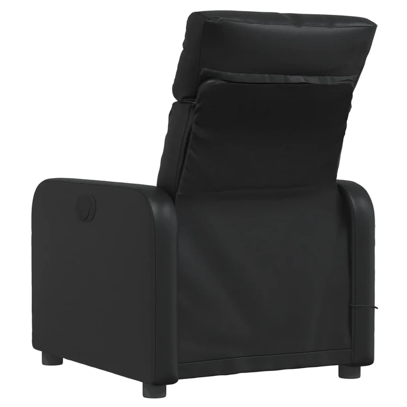 Fauteuil de relaxation TV fonction massage inclinable 6 points de massage en PVC noir DEC027032