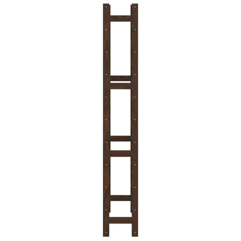 Casier range bouteilles étagère de rangement vin pour 77 bouteilles en bois de pin marron DEC024343