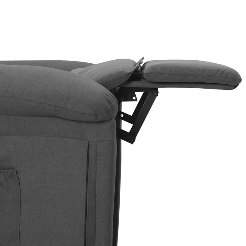 Fauteuil relax TV rembourrage confortable fonction d'inclinaison manuelle en tissu gris foncé DEC027950