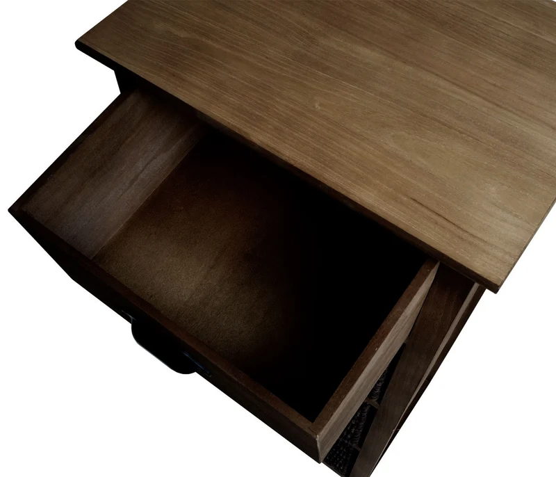 Commode avec tiroir et 3 paniers de rangement 83x40x29 cm marron foncé 04_0006506