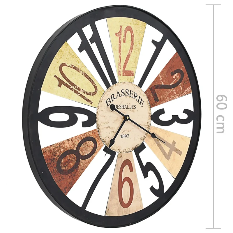 Horloge murale Métal 60 cm Multicolore DEC022223