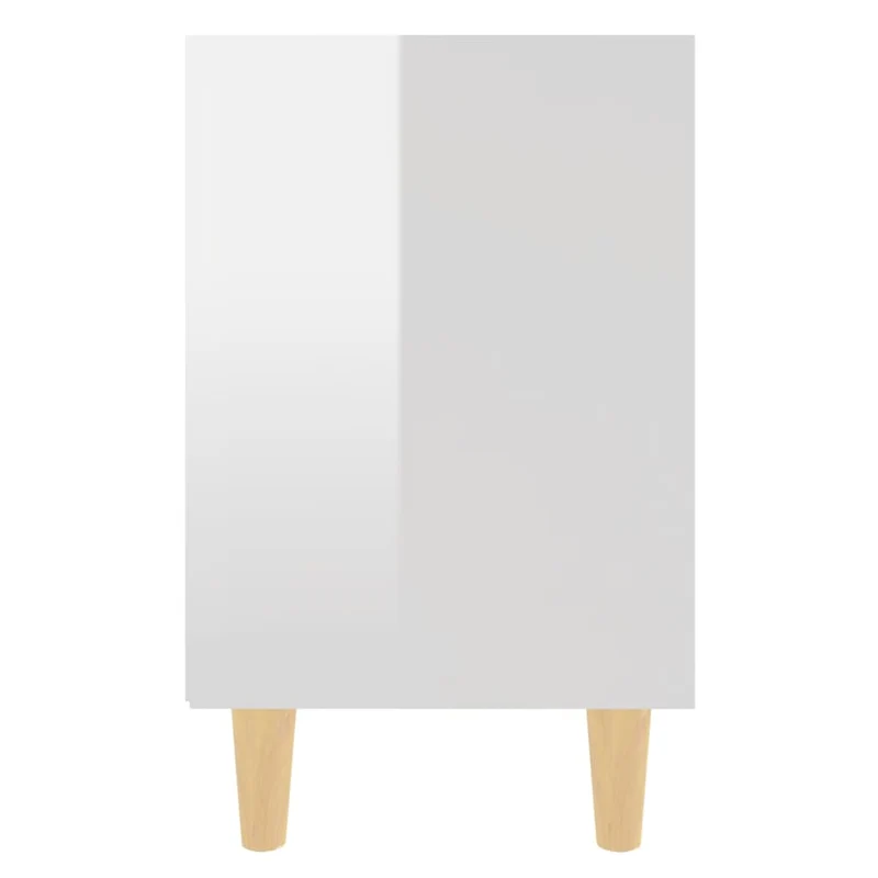 Lot de 2 tables de chevet avec compartiment ouvert 40 x 30 x 50 cm bois d'ingénierie blanc DEC036176