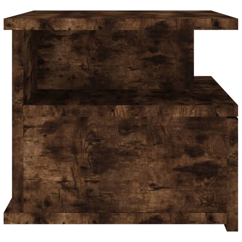 Lot de 2 tables de chevet murale 40 x 31 x 27 cm avec tiroir et étagère en bois d’ingénierie marron DEC035991