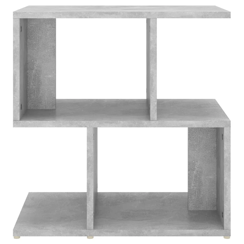 Lot de 2 tables de chevet avec étagères 50 x 30 x 51,5cm bois d'ingénierie gris DEC035913