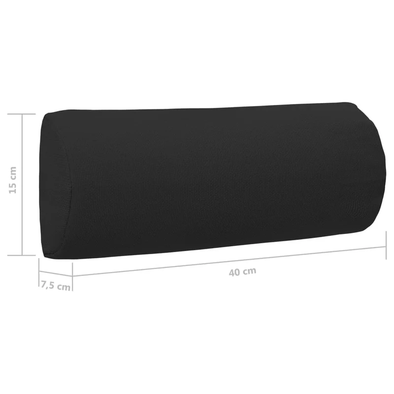 Appui-tête de chaise longue Noir 40x7,5x15 cm Textilène DEC021804