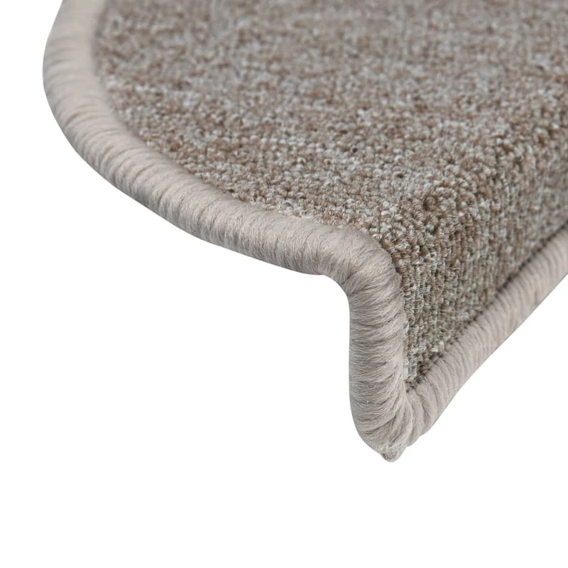 Tapis d'escalier 15 pièces Taupe 65 x 24 x 4 cm DEC023558