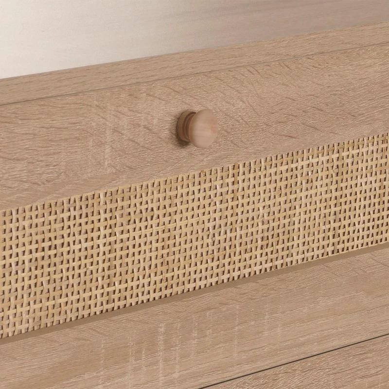 Commode avec quatre tiroirs en MDF kubu et bois 101x71x42 cm aspect chêne 04_0006516