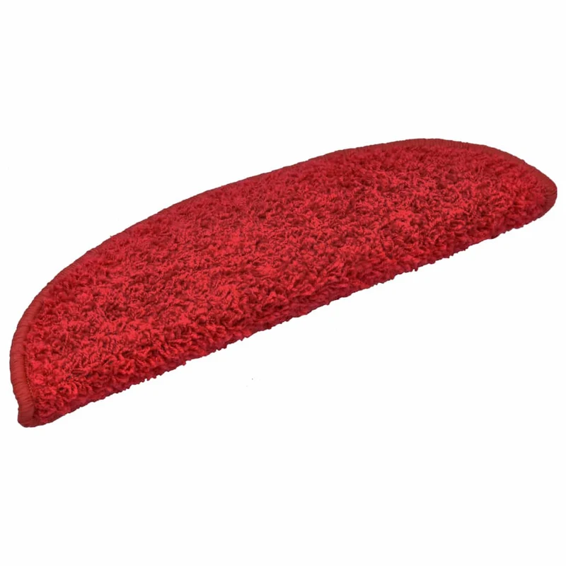 15 tapis d'escalier rouge avec bandes adhésives 56 x 20 cm DEC023567