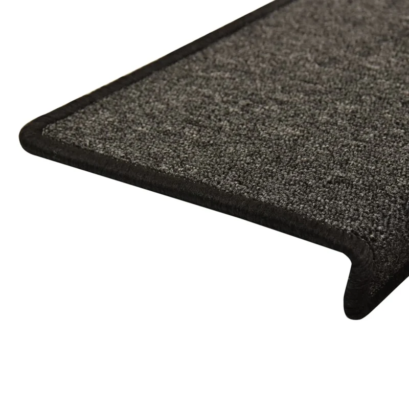 Tapis d'escalier 15 pièces 65x25 cm Anthracite DEC023810