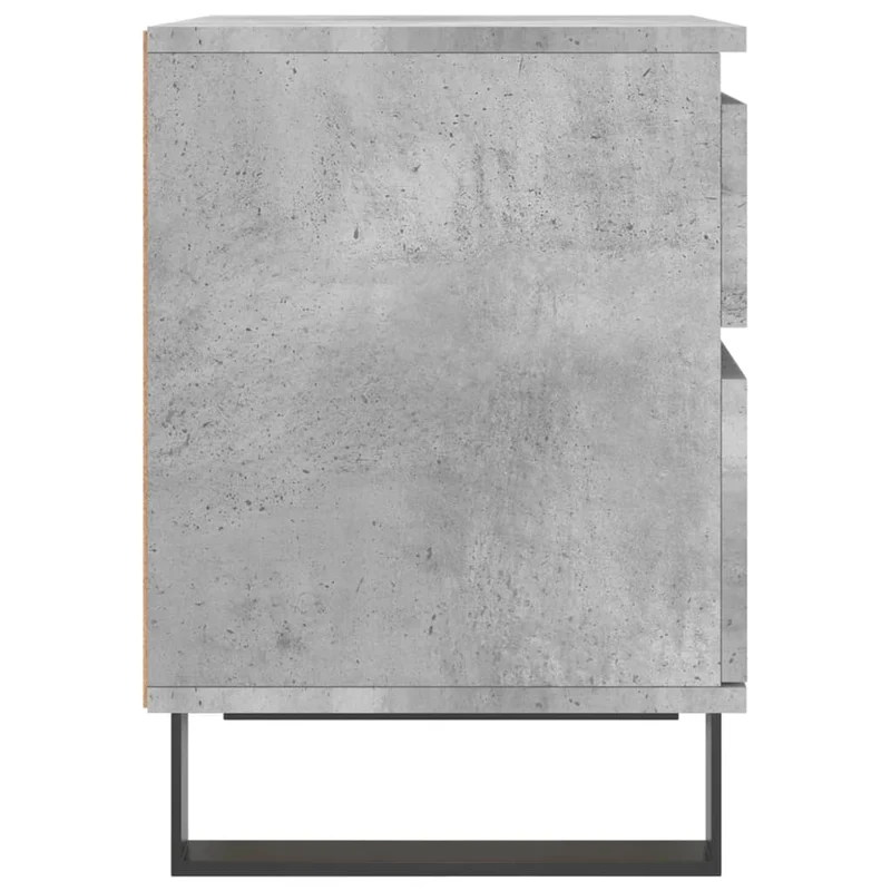 Table de chevet avec tiroir et compartiment à porte 40 x 35 x 50 cm bois d’ingénierie gris DEC034002