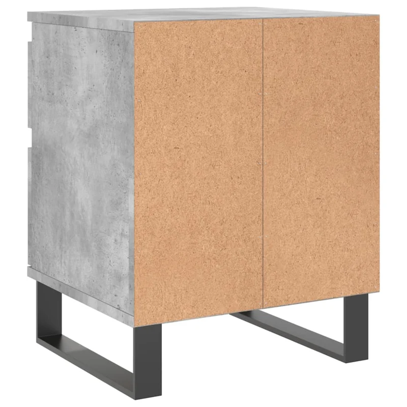 Table de chevet avec tiroir et compartiment à porte 40 x 35 x 50 cm bois d’ingénierie gris DEC034002