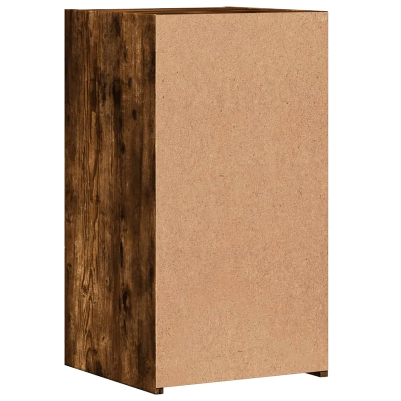 Table de chevet avec étagères et tiroir 35 x 34 x 65 cm bois d'ingénierie marron DEC033546