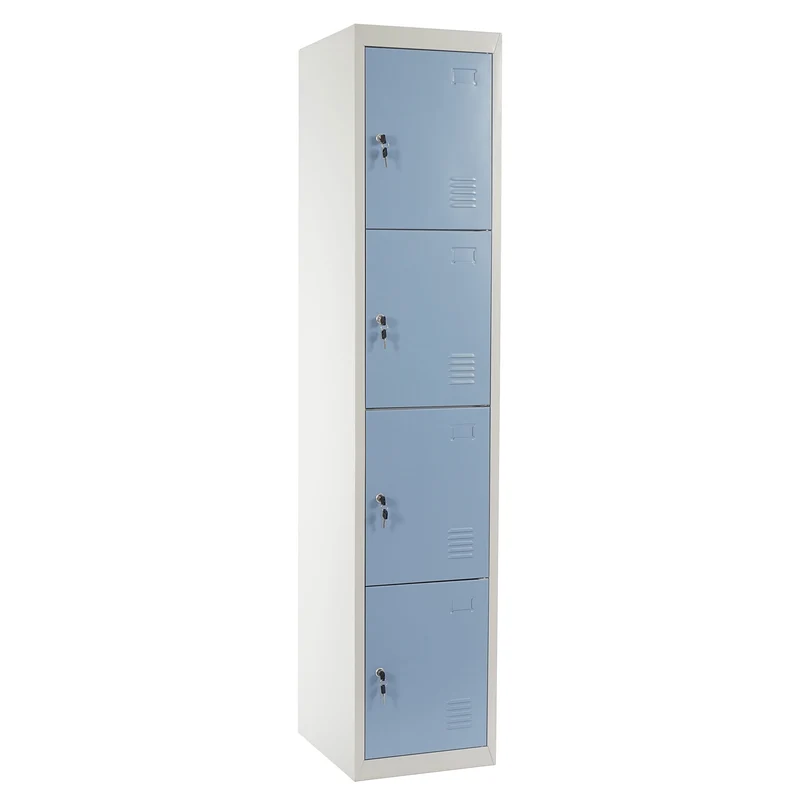 Caisson à tiroirs casier serrures en métal 180x38x45cm bleu 04_0001648