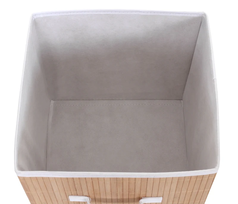 4x paniers de rangement panier en bambou 32x32x32cm couleur naturelle 04_0001348
