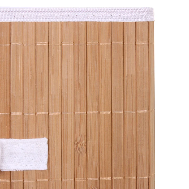 4x paniers de rangement panier en bambou 32x32x32cm couleur naturelle 04_0001348